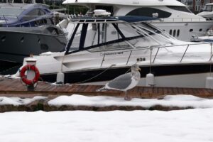boat in winter